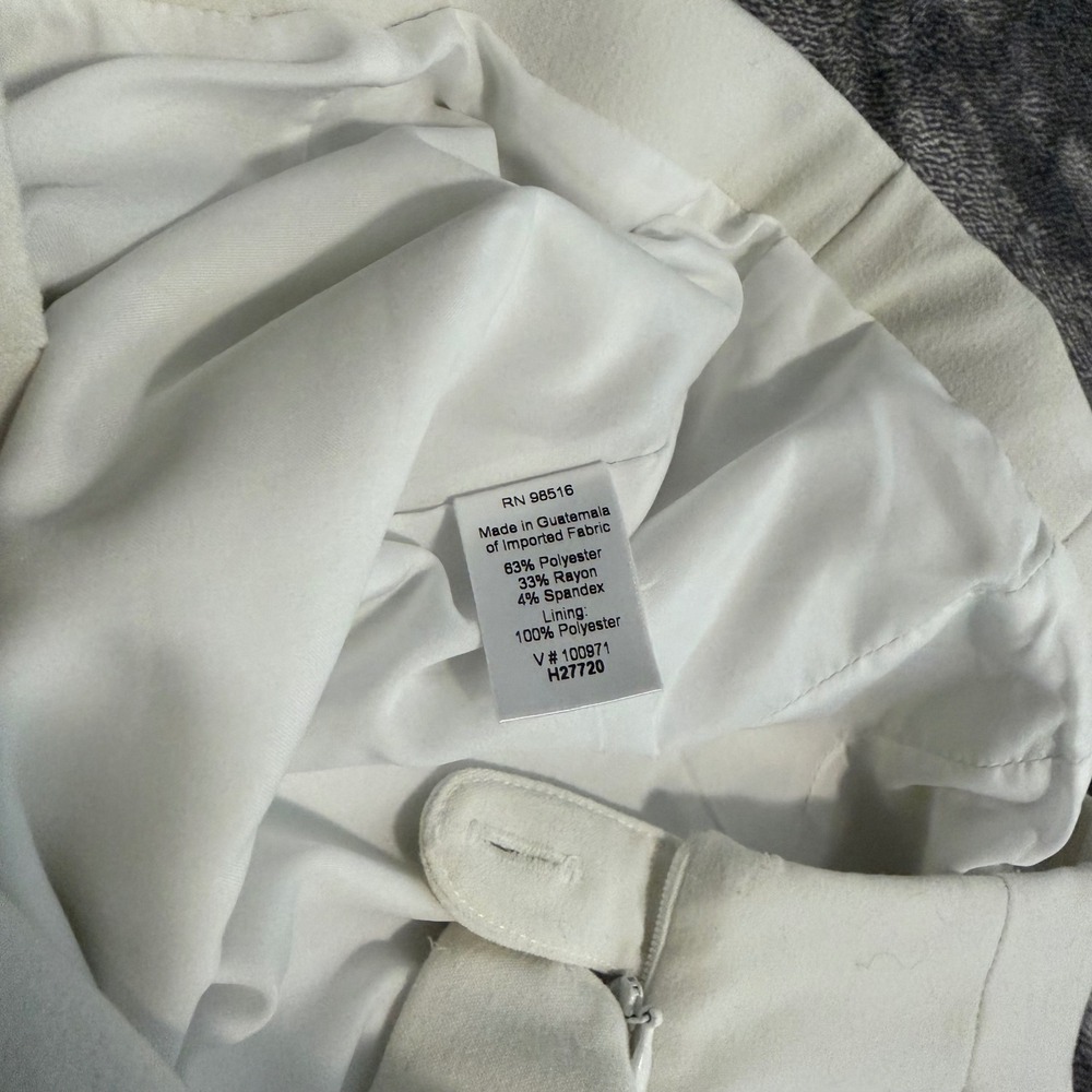 Coldwater Creek Womens Ivory Wide Leg Dress Pants Side Zip Size 8 H27720 - Picture 3 of 7